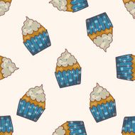 decorating cake cartoon seamless pattern background N7