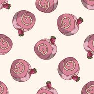 decorating cake cartoon seamless pattern background N9