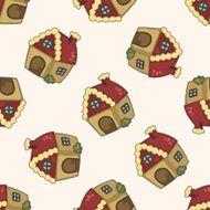 Building cartoon seamless pattern background