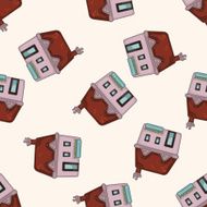 Building cartoon seamless pattern background N2