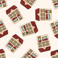 Building cartoon seamless pattern background N6