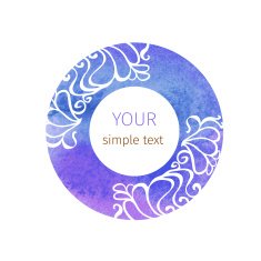 watercolor vector ornament