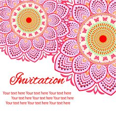 invitation mandala card N45