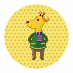 animal giraffe winter cartoon theme elements N3