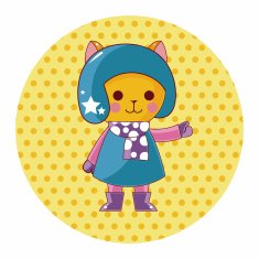 animal cat winter cartoon theme elements N5