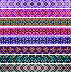 set of ornamental strips colored geometric ornament N2