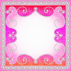 background with vintage ornamented pearls