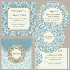 Classic business cards or invitations set