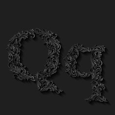 Decorated letter q N3
