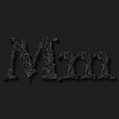 Decorated letter m N3