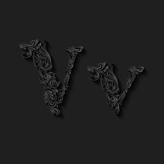 Decorated letter v N3