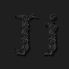 Decorated letter j N3