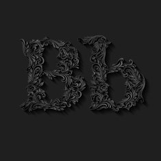 Decorated letter b N2