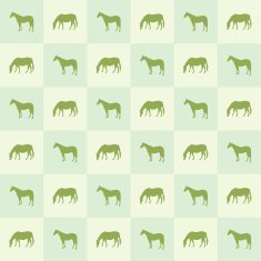 Abstract horse silhouette seamless pattern