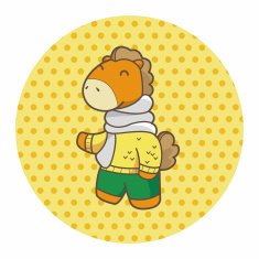 animal horse winter cartoon theme elements N3