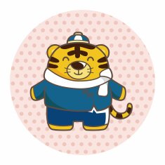 animal tiger winter cartoon theme elements N5