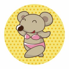 animal mouse summer cartoon theme elements N2