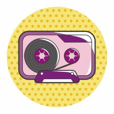 Audiotape theme elements vector eps N111
