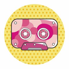 Audiotape theme elements vector eps N113