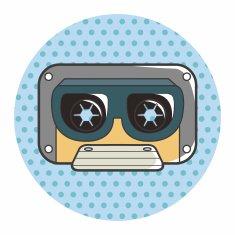 Audiotape theme elements vector eps N115