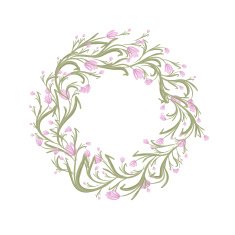 Floral wreath sketch for your design N6