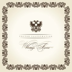 vector vintage floral ornament imperial frame