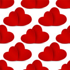 Seamless pattern with red hearts N2