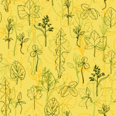 Seamless pattern with herbs and leaves N2