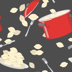 Dumplings pattern seamless Casserole with dumplings N2