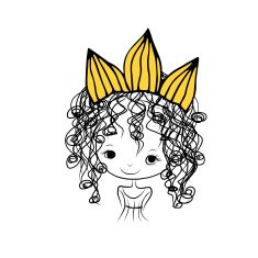 Girls princess with crown on head for your design N4