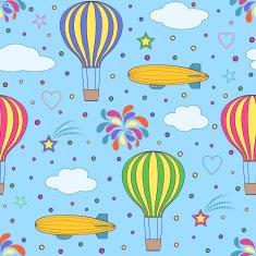 air balloons and airships on the blue sky N2