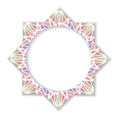 Abstract geometric element with place for text