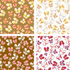 butterflies in pastel colors