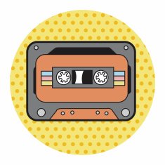 Audiotape theme elements vector eps N123