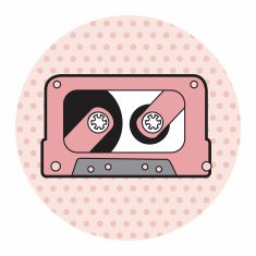 Audiotape theme elements vector eps N124