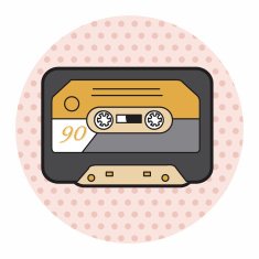 Audiotape theme elements vector eps N126