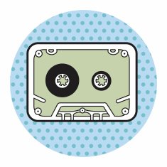 Audiotape theme elements vector eps N127
