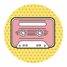 Audiotape theme elements vector eps N128