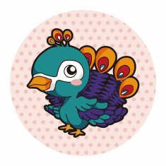 animal peacock cartoon theme elements N3