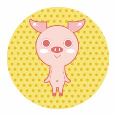 animal pig cartoon theme elements N19