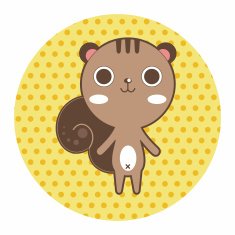 animal squirrel cartoon theme elements N12