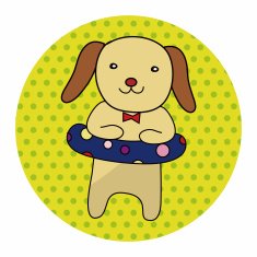 animal dog summer cartoon theme elements N7