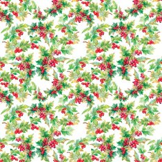 Beautiful seamless pattern in watercolor branches with rowan berries