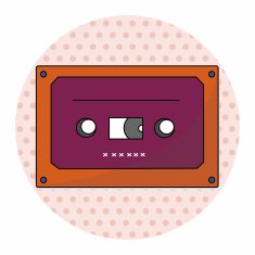 Audiotape theme elements vector eps N134