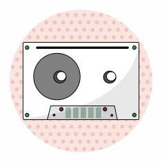 Audiotape theme elements vector eps N136