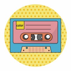 Audiotape theme elements vector eps N137
