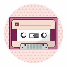 Audiotape theme elements vector eps N140