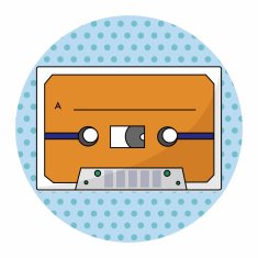 Audiotape theme elements vector eps N142