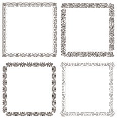 Vector frames set Ornate and vintage design