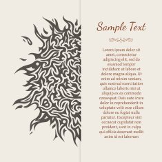 Elegant background with tattoo and place for text Vector illust